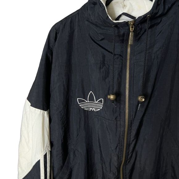 VTG 90s Adidas Hooded Insulated Jacket Large - Picture 2 of 8